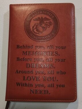 United States Marine Corps Marines Faux Leather Journal Notebook